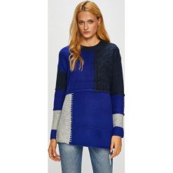 Noisy May - Sweter Vick. Niebieskie swetry damskie marki Noisy May, s, bez wzorów, z elastanu, bez rękawów, długie, bez kaptura. W wyprzedaży za 129,90 zł.
