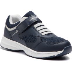 Sneakersy GEOX - J Hoshiko B. A J845GA 0BC14 C0661 D Navy/Grey. Niebieskie trampki chłopięce Geox, bez wzorów, ze skóry ekologicznej, na rzepy. Za 219,00 zł.