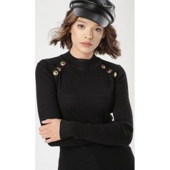 Czarny Sweter Corraemala. Czarne swetry damskie Born2be, s, bez wzorów, bez rękawów, bez kaptura. Za 99,99 zł.