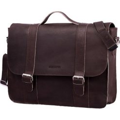 Skórzana torba męska BRODRENE BL11XL ciemnobrązowa - c. brązowy. Pomarańczowe torby męskie skórzane Brødrene, w paski, ze skóry, eleganckie. Za 375,00 zł.