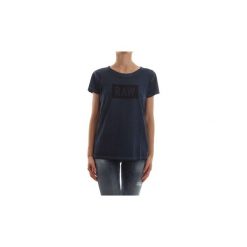 T-shirty z krótkim rękawem G-Star Raw D04441 8653 SUPE STRAIGHT. Niebieskie t-shirty damskie G-Star RAW, xs, bez wzorów, retro, bez kołnierzyka. Za 111,41 zł.