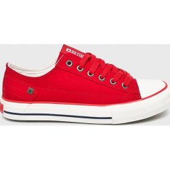 Big Star - Tenisówki. Czerwone trampki i tenisówki damskie marki BIG STAR, bez wzorów, z materiału, bez zapięcia. Za 89,90 zł.