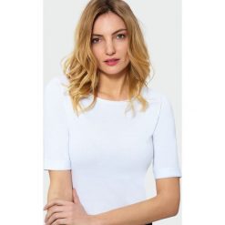 Bawełniany klasyczny top. Szare bluzki damskie Greenpoint, bez wzorów, z bawełny, klasyczne, z klasycznym kołnierzykiem, bez rękawów. Za 24,99 zł.