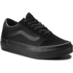 Tenisówki VANS - Old Skool VN000W9TENR Blk/Blk. Czarne półbuty dziewczęce Vans, bez wzorów, z zamszu, na sznurówki. Za 199,00 zł.