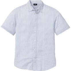 Koszula z kory w delikatne paski bonprix szary w paski. Niebieskie koszule męskie bonprix, xl, w paski, bez kołnierzyka, bez rękawów. Za 34,99 zł.