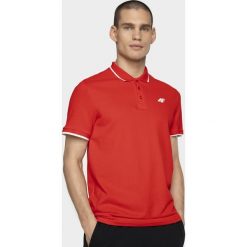 Koszulka polo męska TSM302 - czerwony. Czerwone koszulki męskie s, bez wzorów, z bawełny, bez rękawów. Za 59,99 zł.