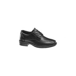 Eleganckie półbuty chłopięce Memphis One w kolorze czarnym. Czarne buty chłopięce komunijne na sznurówki. Za 79,90 zł.