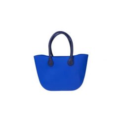 Torebka damska gładka standardowa. Niebieskie shopper bag damskie TXM, ze skóry ekologicznej. Za 59,99 zł.