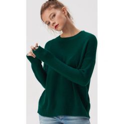 Sweter basic z długimi rękawami - Turkusowy. Niebieskie swetry damskie Sinsay, s, bez wzorów, z długim rękawem, długie, bez kaptura. Za 49,99 zł.