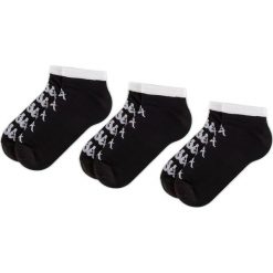 Zestaw 3 par niskich skarpet unisex KAPPA - Evilio 305067 Black 005. Czarne skarpetki damskie Kappa, z elastanu. Za 25,00 zł.