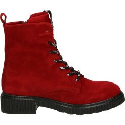 Botki - 132219 PORPOR. Czerwone botki damskie zamszowe marki Venezia. Za 449,00 zł.