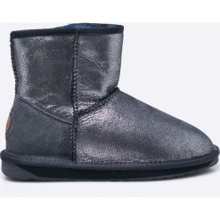 Emu Australia - Botki Stinger Metallic Mini. Szare botki damskie na obcasie marki EMU Australia, z materiału, z okrągłym noskiem. W wyprzedaży za 499,90 zł.