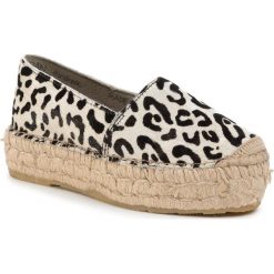 Espadryle EVA MINGE - EM-46-06-000564 646. Brązowe espadryle damskie Eva Minge, na co dzień, bez wzorów, ze skóry, bez obcasa, na płaskiej podeszwie, bez zapięcia. W wyprzedaży za 199,00 zł.