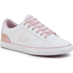 Tenisówki LACOSTE - Lerond 120 1 Cuj 7-39CUJ001483J Wht/Nat. Białe trampki dziewczęce Lacoste, bez wzorów, z gumy, na sznurówki. W wyprzedaży za 209,00 zł.