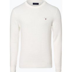 Gant - Sweter męski, beżowy. Brązowe swetry męskie marki GANT, m, bez wzorów, eleganckie, bez kołnierzyka, bez kaptura. Za 499,95 zł.