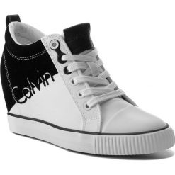 Sneakersy CALVIN KLEIN JEANS - Rory R0647 White/Black. Czarne półbuty damskie marki Calvin Klein Jeans, z jeansu. W wyprzedaży za 339,00 zł.