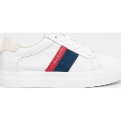 Gant - Buty Aurora. Białe buty sportowe damskie GANT, bez wzorów, ze skóry, sportowe. Za 479,90 zł.