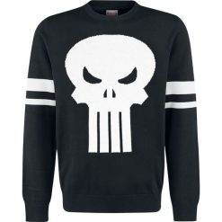 Swetry klasyczne męskie: The Punisher Logo Sweter czarny