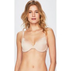 Emporio Armani - Biustonosz. Różowe biustonosze z paskami marki Emporio Armani, z haftami, z elastanu. Za 219,90 zł.