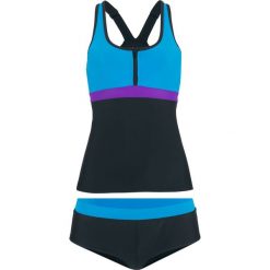 Tankini (2 części) bonprix czarny. Czarne stroje kąpielowe damskie bonprix, bez wzorów, sportowe. Za 99,99 zł.