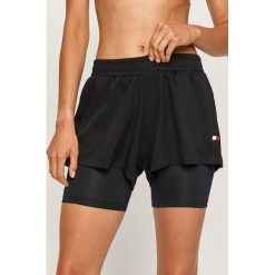 Tommy Sport - Szorty. Niebieskie spodenki sportowe damskie Tommy Sport, s, bez wzorów, z poliesteru, sportowe. Za 199,90 zł.