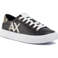 Sneakersy ARMANI EXCHANGE - XDX027 XV302 R448 Black/Gold/Black. Czarne sneakersy damskie Armani Exchange, ze skóry ekologicznej. W wyprzedaży za 419,00 zł.