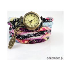Zegarek, bransoletka - Pastelowy boho - owijany. Szare bransoletki damskie na nogę marki Pakamera. Za 85,00 zł.