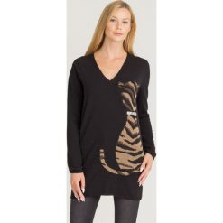 SWETER LIU JO. Czarne swetry damskie Liu Jo, s, z aplikacjami, z materiału, bez rękawów, bez kaptura. Za 587,40 zł.