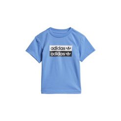 T-shirty z krótkim rękawem Dziecko adidas Tee. Niebieskie t-shirty chłopięce Adidas, bez wzorów, z krótkim rękawem. Za 69,95 zł.