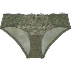 Figi hipster bonprix oliwkowy. Zielone majtki damskie bonprix, z bawełny. Za 19,99 zł.