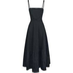 Spin Doctor Elizabella Dress Sukienka Maxi czarny. Czarne długie sukienki marki Spin Doctor, m, w koronkowe wzory, z koronki, z dekoltem na plecach, z długim rękawem. Za 144,90 zł.