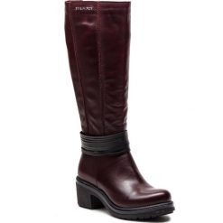 Kozaki EVA MINGE - Orihuela 4Y 18SM1372505EF 164. Czerwone kozaki damskie Eva Minge, ze skóry, bez obcasa, na obcasie, bez zapięcia. W wyprzedaży za 379,00 zł.