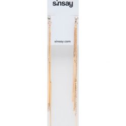 Wiszące kolczyki - Złoty. Żółte kolczyki damskie Sinsay, złote. Za 15,00 zł.