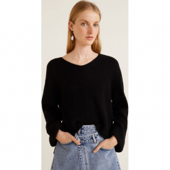 Mango - Sweter Fold. Szare bez kategorii Mango, s, z dzianiny, z okrągłym kołnierzem. Za 119,90 zł.