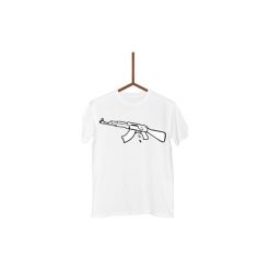 Koszulka Ak 47 Męska. Białe koszulki męskie marki Failfake, s, bez wzorów, bez kołnierzyka. Za 130,00 zł.