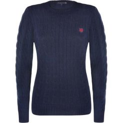 Sweter w kolorze granatowym. Niebieskie swetry klasyczne damskie marki Giorgio di Mare, xs, z dzianiny, z okrągłym kołnierzem. W wyprzedaży za 130,95 zł.