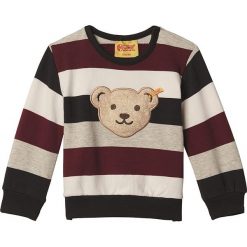 Bluza w kolorze czarno-beżowym. Brązowe bluzy niemowlęce Steiff, w paski, bez rękawów, bez kaptura. W wyprzedaży za 58,95 zł.