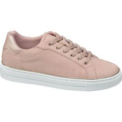 Sneakersy damskie Graceland różowe. Różowe sneakersy damskie Graceland, ze skóry. Za 99,90 zł.