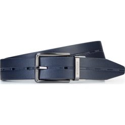 Pasek męski 87-8M-302-7. Niebieskie paski męskie marki Wittchen, w paski, z materiału, eleganckie. Za 79,00 zł.