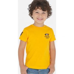 Mayoral - T-shirt dziecięcy 92-134 cm. Białe t-shirty chłopięce Mayoral, z aplikacjami, z dzianiny, bez rękawów. Za 69,90 zł.