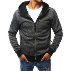 Bluzy męskie: Bluza męska rozpinana antracytowa (bx2448)