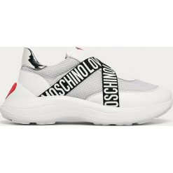 Love Moschino - Buty. Białe buty sportowe damskie Love Moschino, bez wzorów, ze skóry, sportowe. Za 929,90 zł.