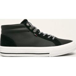 Tommy Jeans - Tenisówki. Czarne trampki męskie Tommy Jeans, bez wzorów, z jeansu, na sznurówki. Za 429,90 zł.