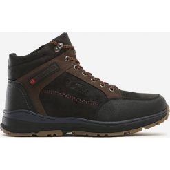 Czarno-Brązowe Botki Andrew. Czarne buty zimowe sportowe męskie Born2be, na sznurówki. Za 199,99 zł.