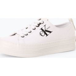 Calvin Klein Jeans - Tenisówki damskie, czarny. Czarne trampki i tenisówki damskie marki Calvin Klein Jeans, bez wzorów, z jeansu, bez zapięcia. Za 349,95 zł.