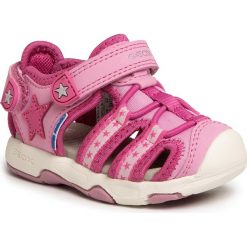 Sandały GEOX - B S.Multy G. A B020DA 01550 C8N8F M Fuchsia/Dk Pink. Różowe sandały dziewczęce Geox, ze skóry ekologicznej, bez zapięcia. Za 219,00 zł.