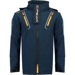 Kurtka softshellowa "Tchiaolo" w kolorze granatowym. Niebieskie kurtki męskie Canadian Peak, xl, bez wzorów, bez kaptura. W wyprzedaży za 209,95 zł.