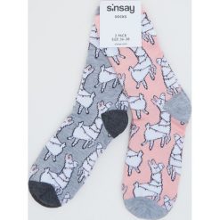 Skarpetki w lamy - Jasny szary. Szare skarpetki damskie Sinsay. Za 9,99 zł.