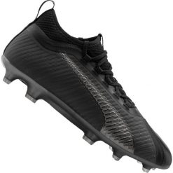 Buty piłkarskie Puma One 5.2 Fg / Ag M 105618-02. Czarne buty sportowe męskie Puma, na jesień, z dzianiny, na sznurówki, do piłki nożnej. W wyprzedaży za 469,00 zł.