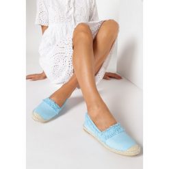 Niebieskie Espadryle Energy. Niebieskie espadryle damskie Born2be, bez wzorów, bez obcasa. W wyprzedaży za 24,99 zł.